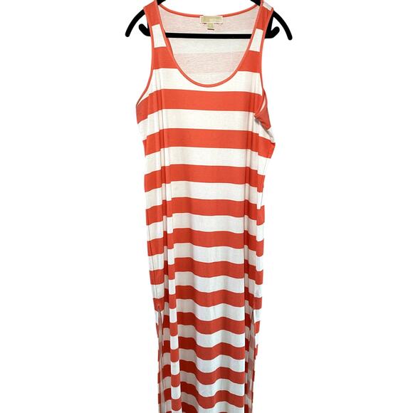 Size M - Womens - Michael Kors Striped Dress with Side Slits - Picture 2 of 6